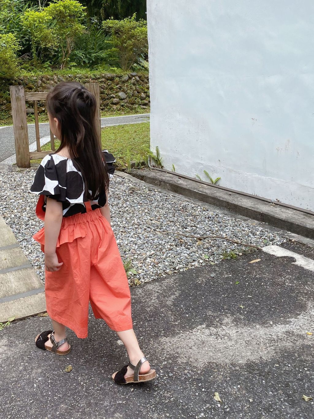 夏日香頌吊帶褲