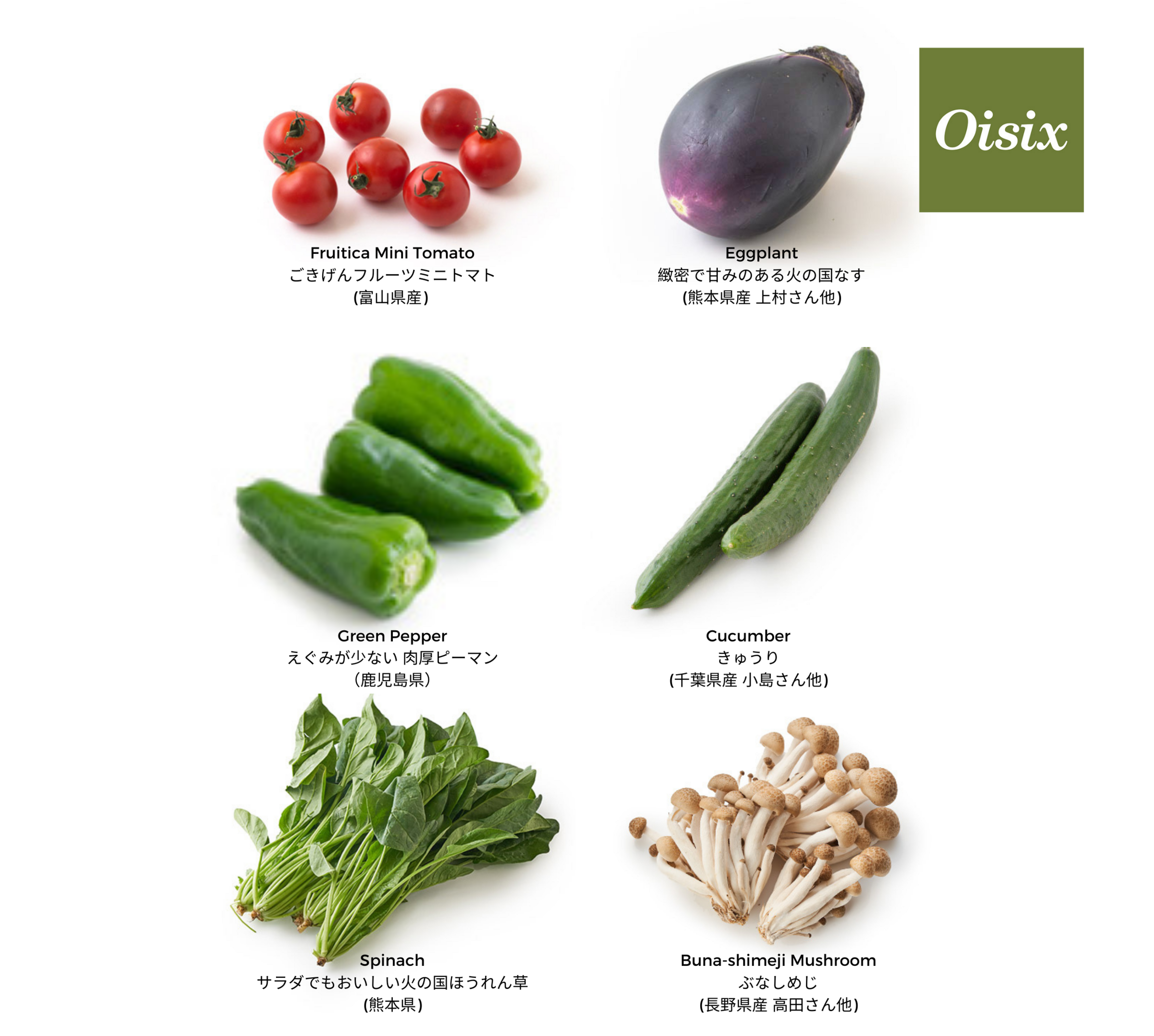 Oisix Trial Special Limited Time 6 Seasonal Veggies オイシックス季節野菜６種類 期間限定 Tien Mura