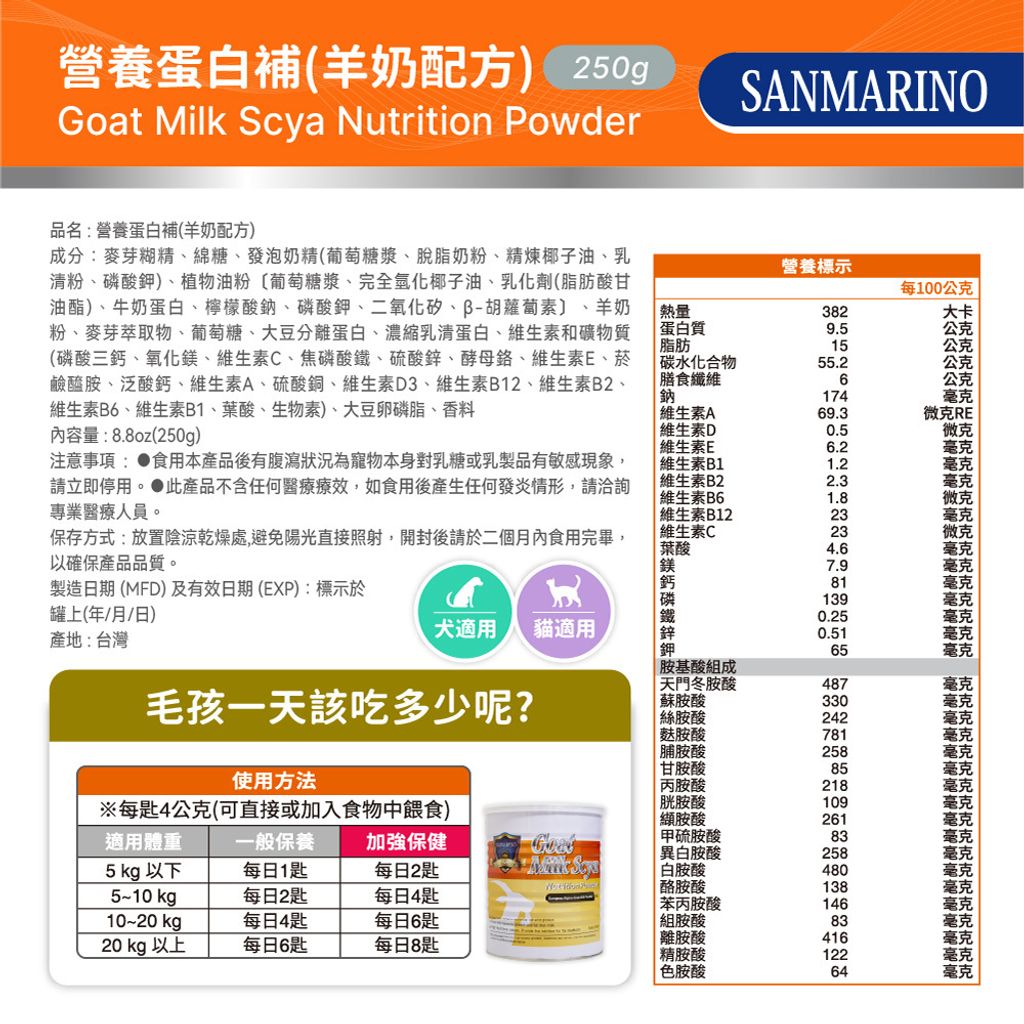 【2023最新版】聖馬利諾-營養蛋白補(羊奶配方)(250g)_圖文-03