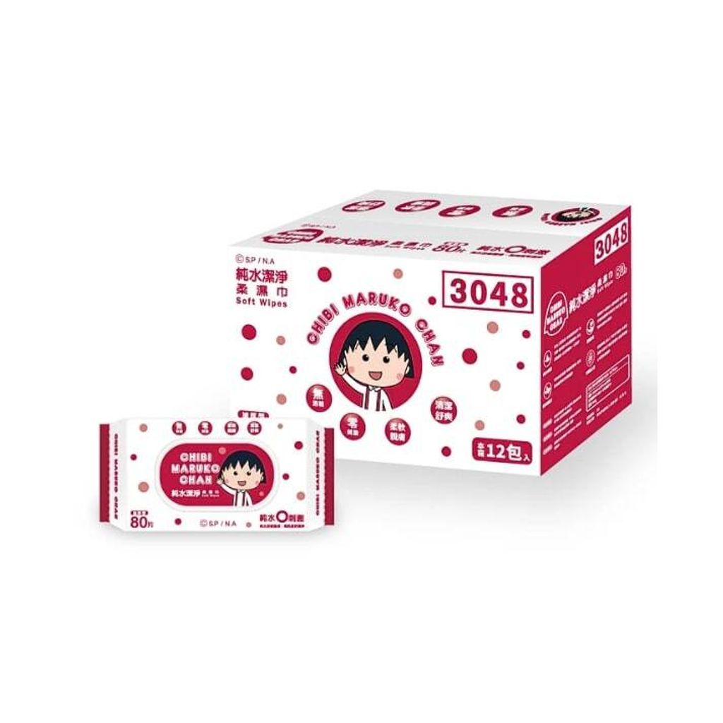 960PCS_舒寶櫻桃小丸子加厚純水潔淨柔濕巾shubao-soft-wipes_原廠授權universomart宇碩協銷有限公司