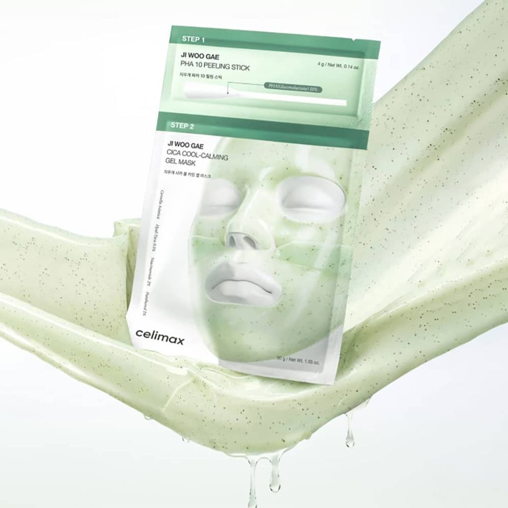 韓國Celimax積雪草舒緩護理2步驟凝膠面膜Ji-Woo-Gae-Cica-PHA-Peel-2-Step-Gel-Mask-原廠授權圖universomart宇碩協銷有限公司