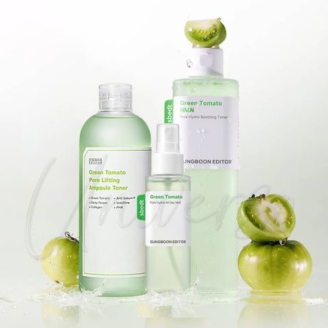 Sungboon-Editor-綠蕃茄緊緻毛孔化妝水及噴霧-green-tomato-toner-mist-原廠授權素材-universomart-宇碩協銷有限公司