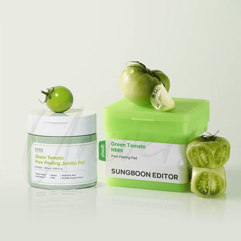 爽膚化妝水棉片系列-sungboon-editor-綠番茄緊緻毛孔去角質棉片-green-tomato-Pore-Peeling-pad-原廠授權素材-universomart-宇碩協銷有限公司