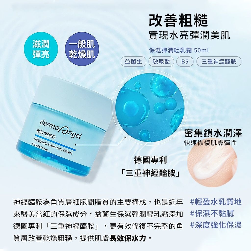 1_4719745056611_universomart宇碩協銷_授權素材護妍天使dermaAngel 益菌生保濕彈潤輕乳霜 DermaAngel BioHydro Prebiotics Hydrating Cream ICON.jpg