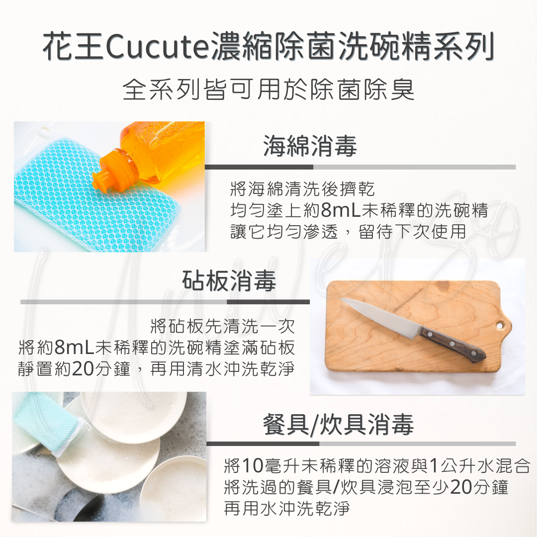 花王 Cucute 濃縮除菌洗碗精4 LOGO