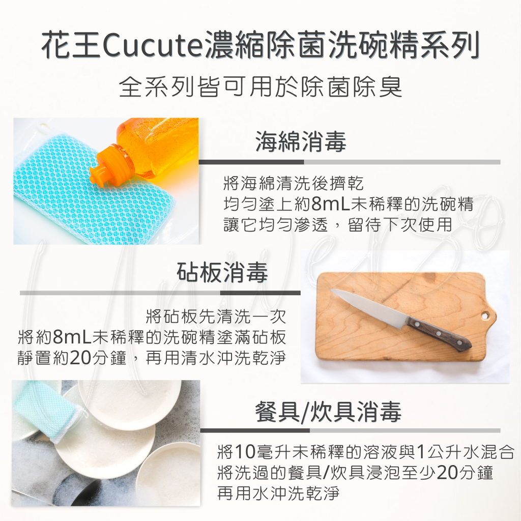花王 Cucute 濃縮除菌洗碗精4 LOGO