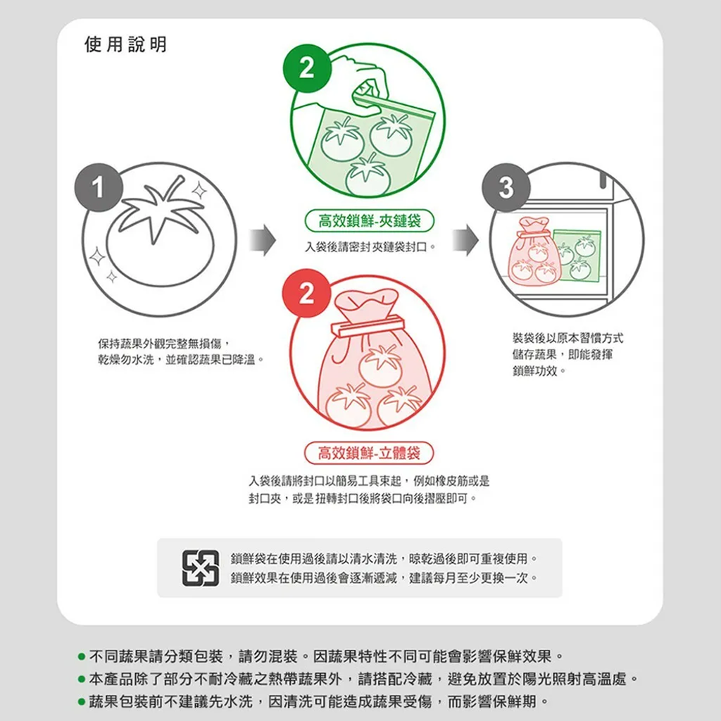 UNIVERSOMART　Usii優系蔬果保鮮袋8