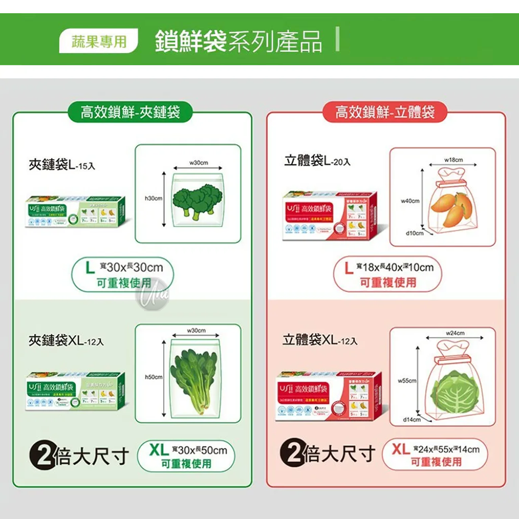 UNIVERSOMART　Usii優系蔬果保鮮袋7