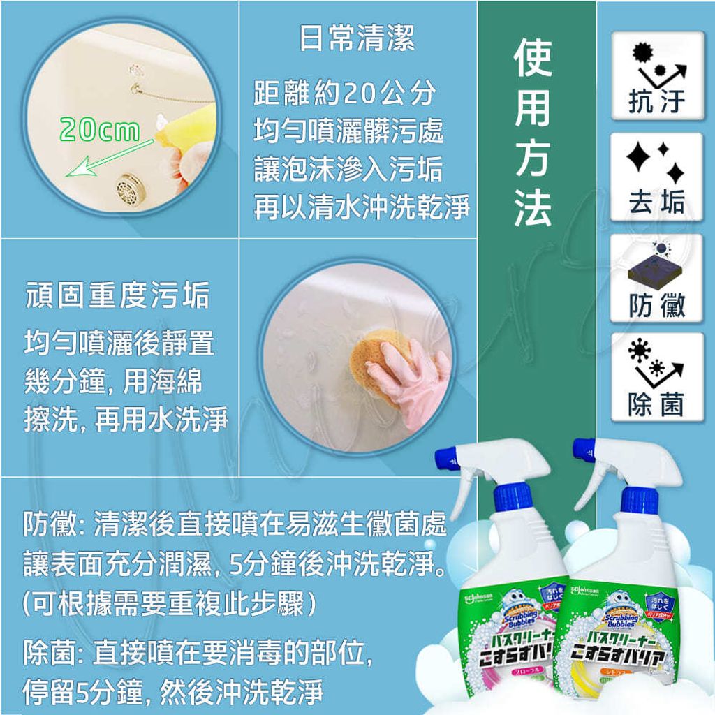 universomart 日本SC Johnson 浴室水垢泡沫噴霧 3 LOGO