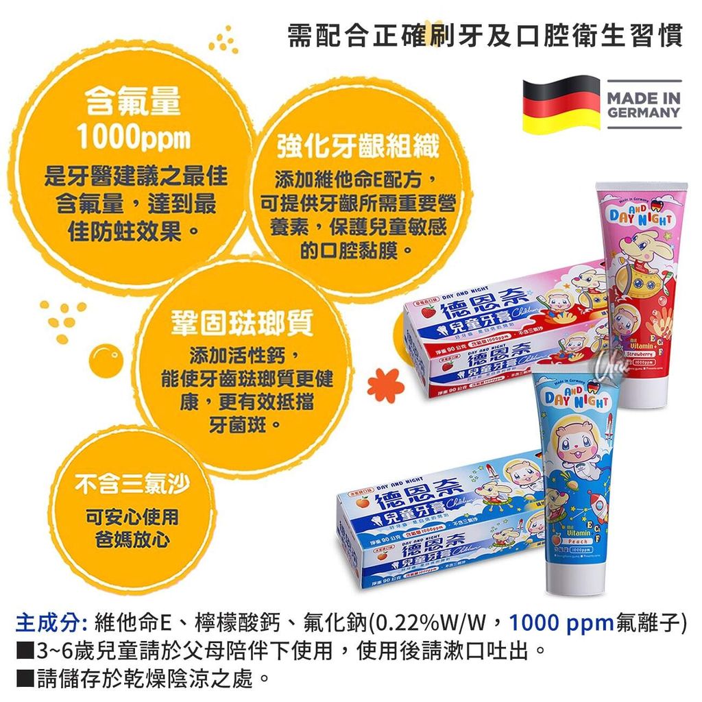 universomart宇碩協銷_授權素材德恩奈兒童牙膏 1 ICON