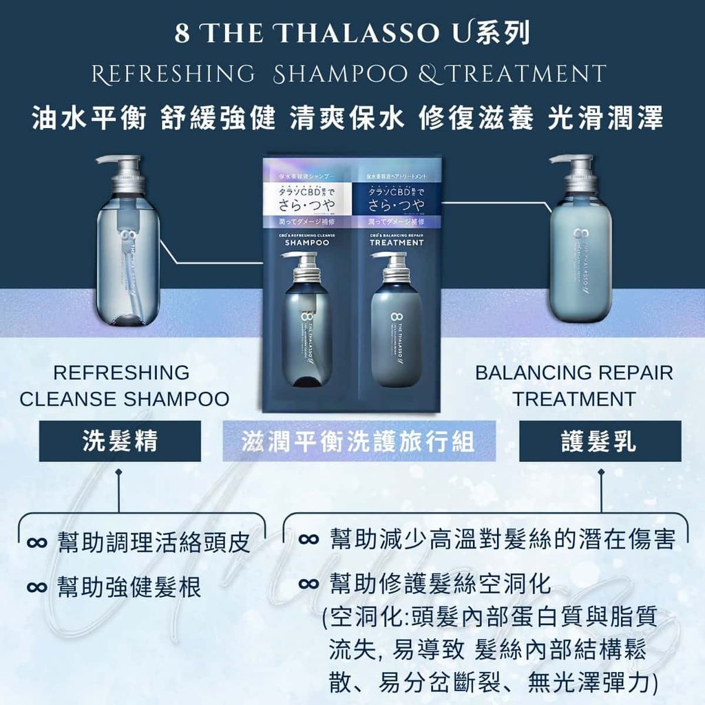 2_universomart宇碩協銷_日本滋潤平衡洗髮護髮Eight the Thalasso_CBD BALANCE REPAIR shampoo treatment LOGO