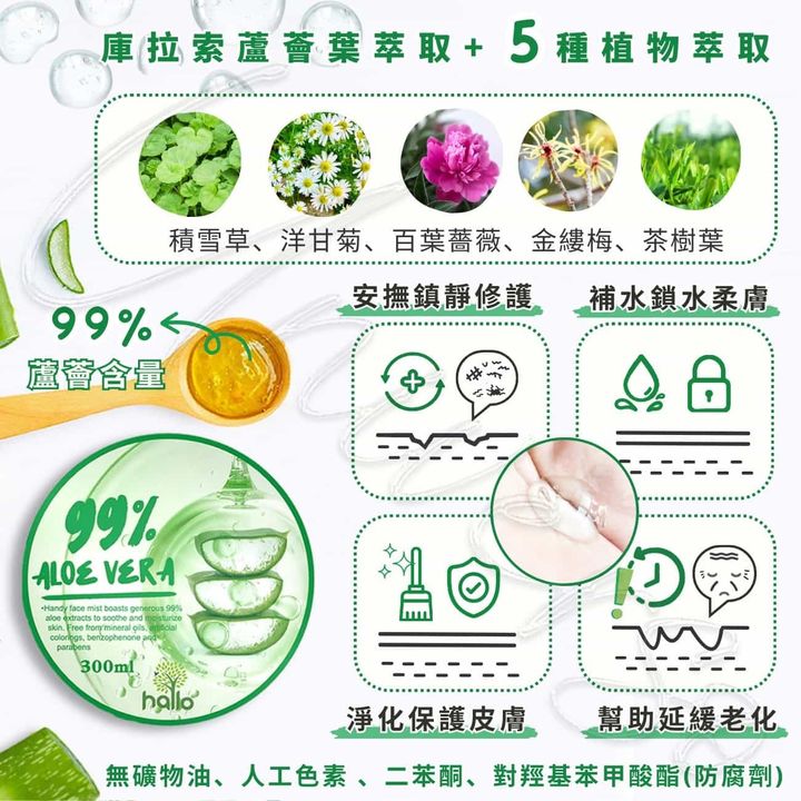 1_8809685570875_universomart宇碩協銷_韓國Hallo Beauty 99%蘆薈凝膠ALOE VERA Jelly Film LOGO