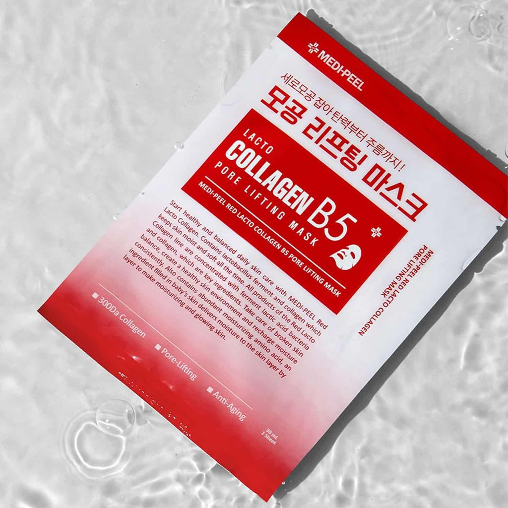 8_8809409340838_universomart宇碩協銷_授權圖Medi-peel美蒂菲紅色乳酸膠原B5精華毛孔拉提面膜 Red Lacto Collagen B5 Pore Lifting Mask