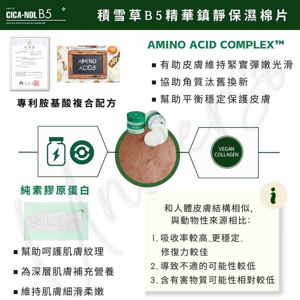 10_8809409342672_universomart宇碩協銷_授權素材Medi-peel美蒂菲積雪草B5保濕棉片 Phyto Cica-Nol B5 Calming Pad LOGO
