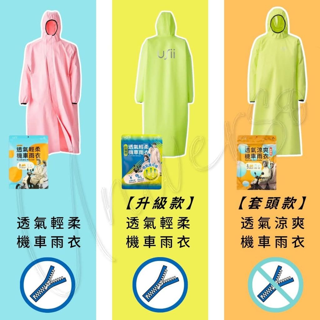 7機車雨衣系列_universomart宇碩協銷_授權素材USii優系機車雨衣 USii breathable raincoat LOGO
