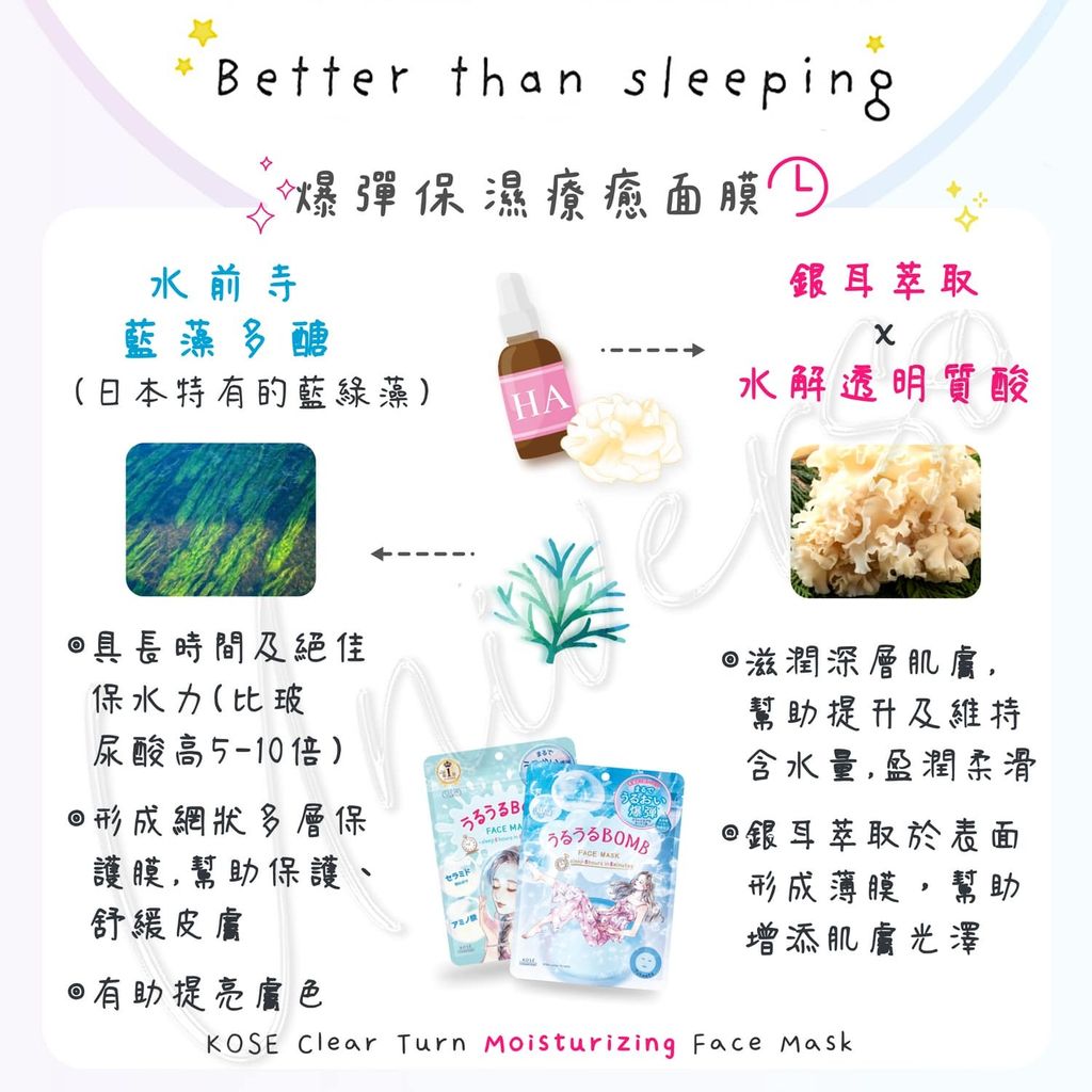 2_4971710521597_universomart宇碩協銷_日本高絲光映透爆彈保濕療癒面膜 kose clearturn Moisturizing sheet mask LOGO