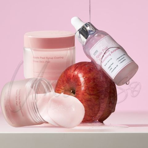 0_8809684564875_8809684569696_universomart宇碩協銷授權素材_SUNGBOON EDITOR蘋果皮澎彈拋光安瓶棉片Apple peel Glow Skin Pad Ampoule