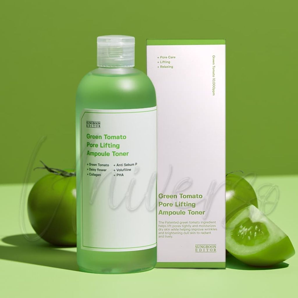 0_8809684564110__universomart宇碩協銷_授權素材綠番茄緊緻毛孔安瓶化妝水sungboon editor Green Tomato Pore Lifting Ampoule Toner LOGO