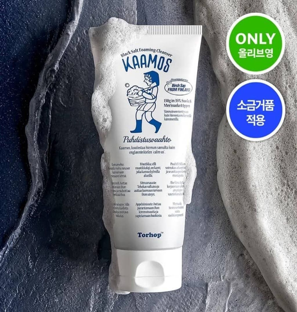 8809878840389_universomart宇碩協銷_授權圖韓國Torhop黑海鹽泡沫洗面乳130g+5g