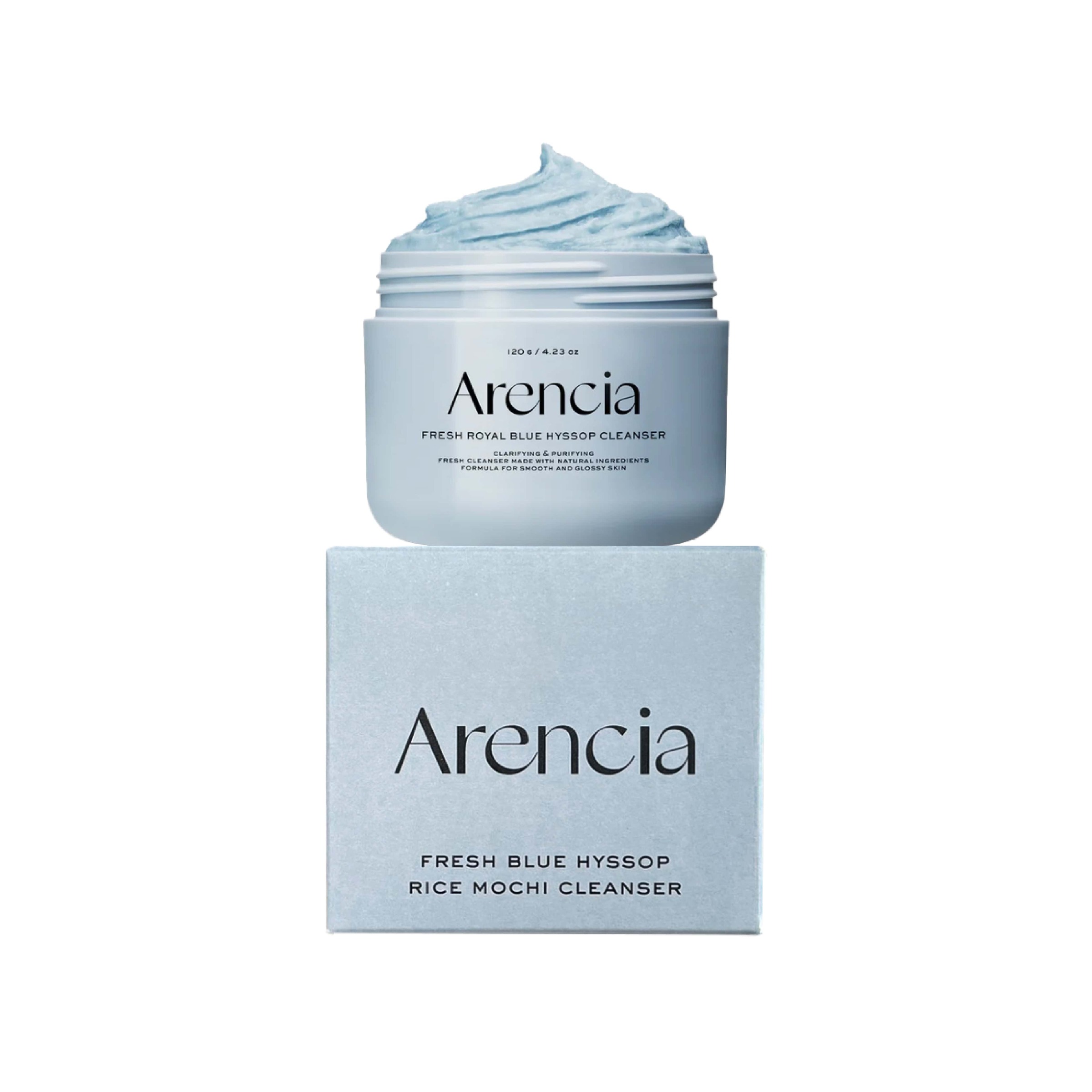 8809562191070韓國Arencia皇家藍牛膝草潔面乳Arencia-Fresh-Royal-Blue-Hyssop-Rice-Mochi-Cleanser_universomart宇碩協銷有限公司版權所有盜用必究