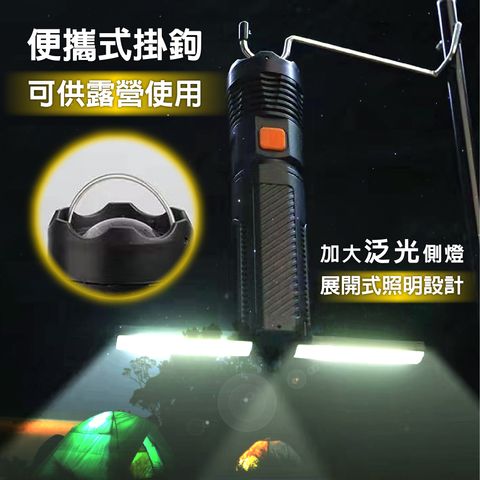 EDS-G851多功能強光照明手電筒、露營燈上架圖_效果1