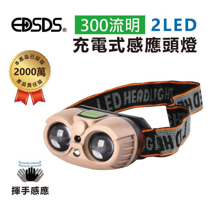 EDS-K1143--TYPE_C-充電孔-2LED充電式感應頭燈_1