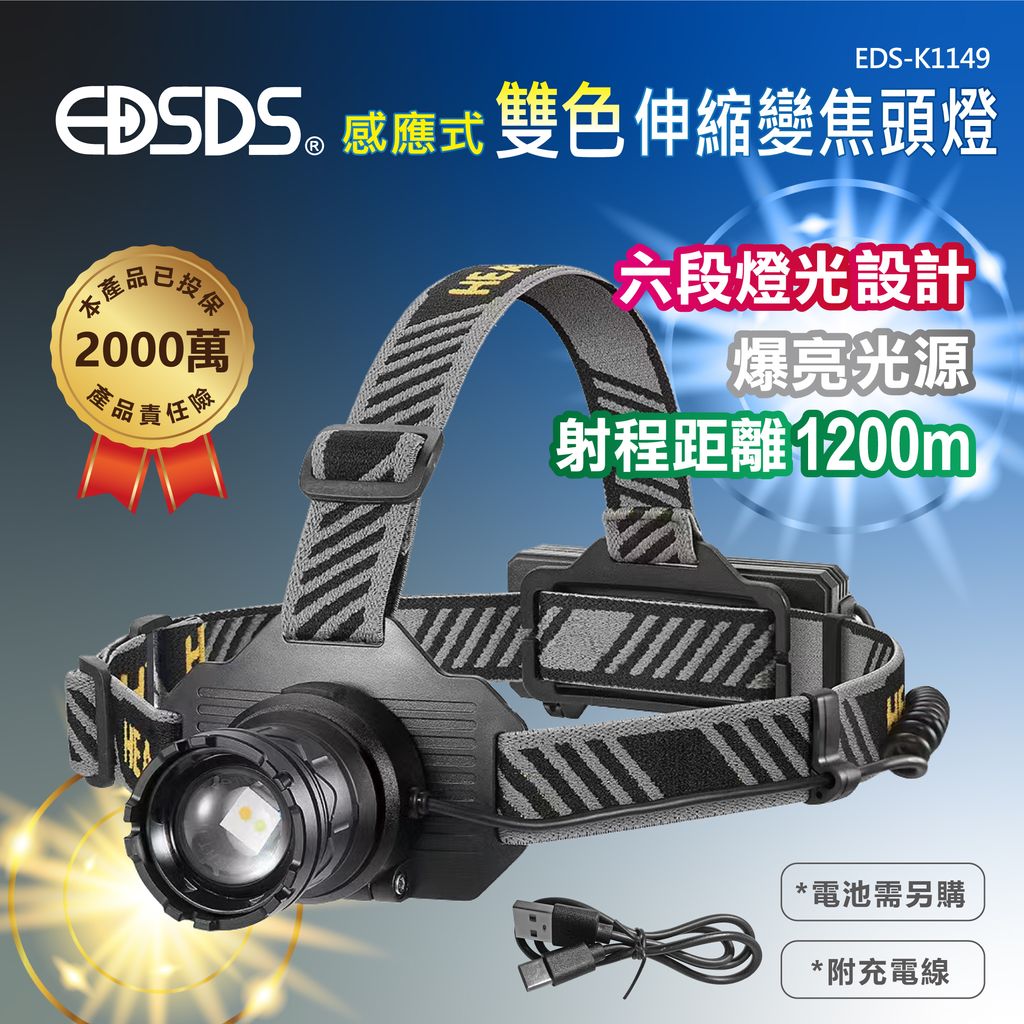 EDS-K1149感應式雙色變焦頭燈_1