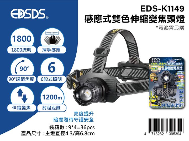 EDS-K1149感應式雙色伸縮-變焦頭燈_2