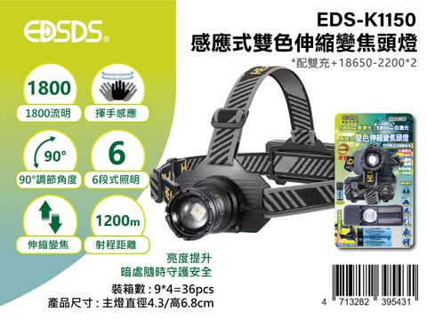 EDS-K1150感應式雙色伸縮-變焦頭燈_2