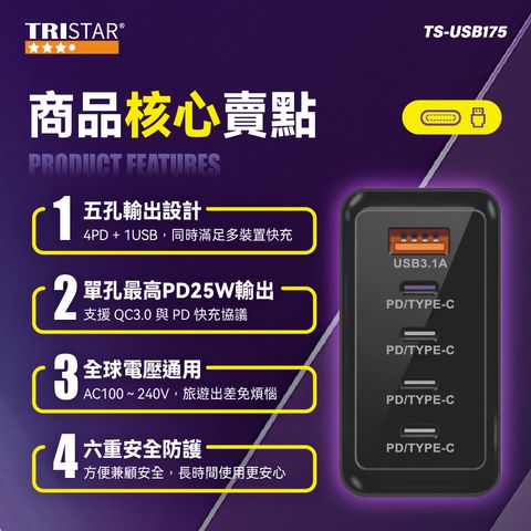 TS-USB175-PDTYPE-C五孔快速充電器上架圖(1007)-02