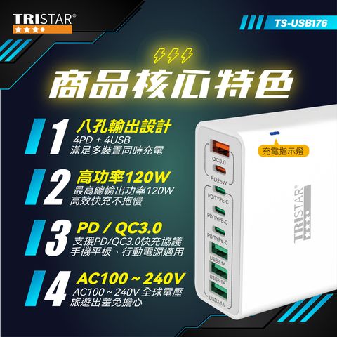 TS-USB176-PDTYPE-C八孔快速充電器上架圖-02
