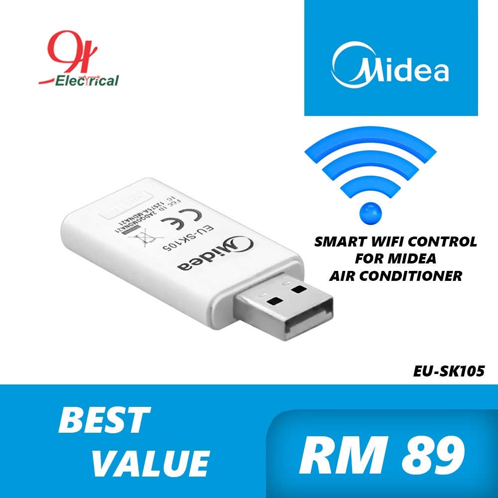 MIDEA Air Conditioner WIFI Connect Smart Kit - Plug & Play EU-SK105 – 91  Electrical