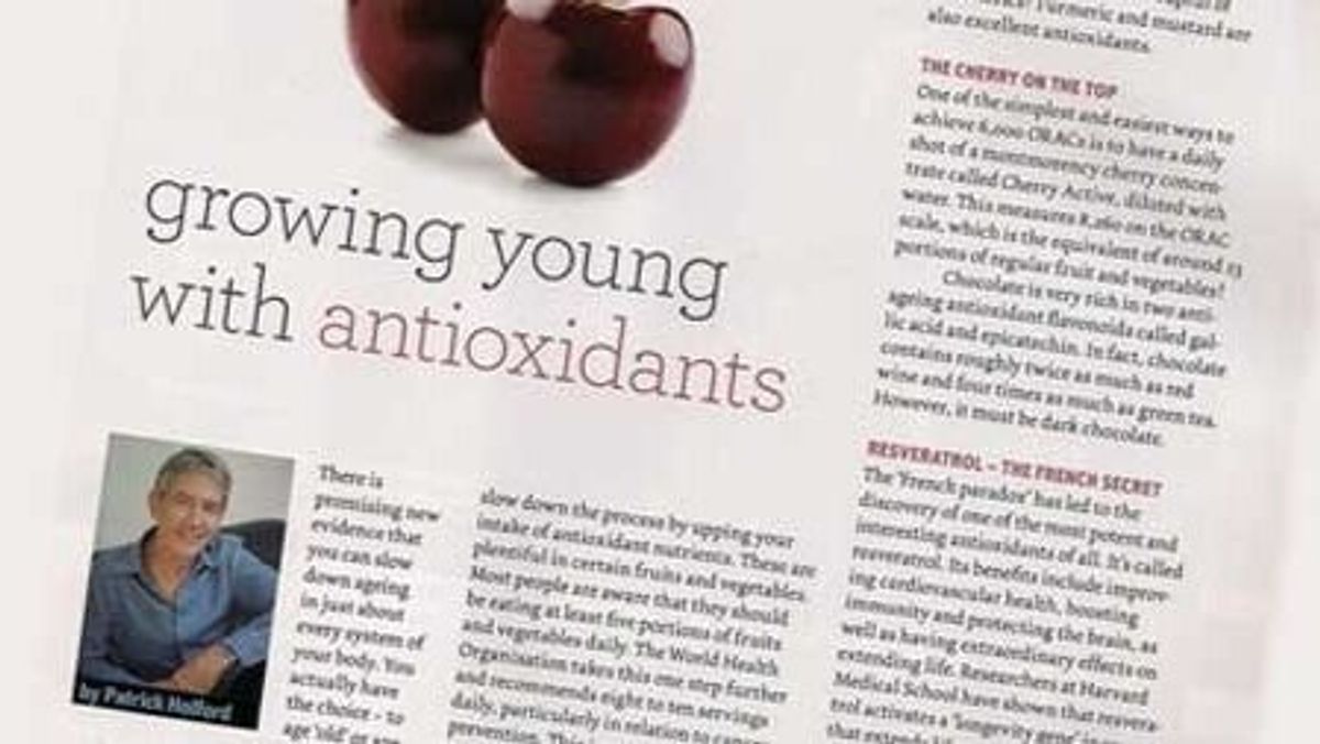 Growing young with antioxidants