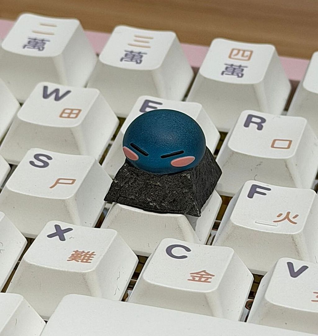 4. Blue Blob on Black Stone