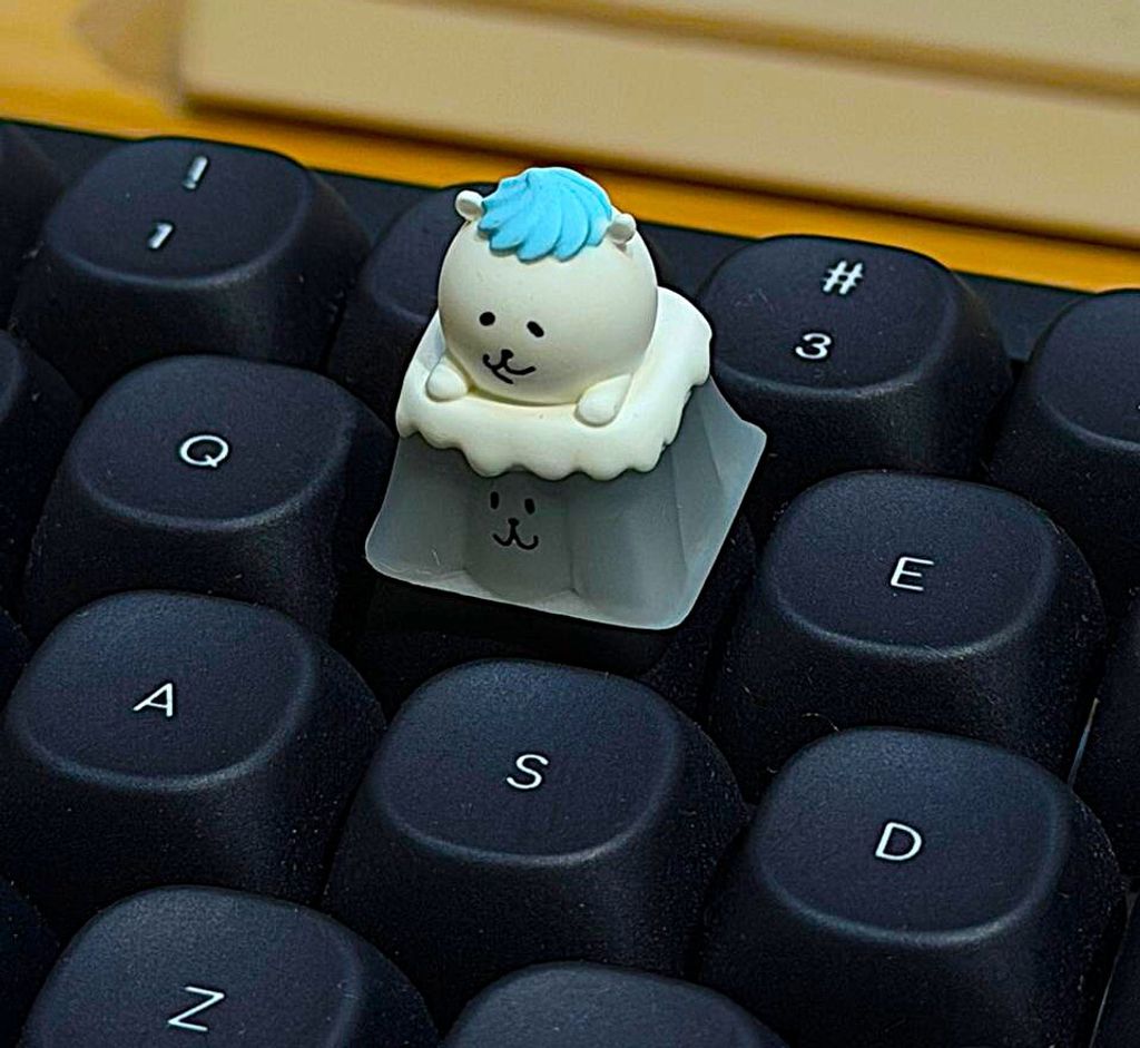 8. White Bear on Grey Block