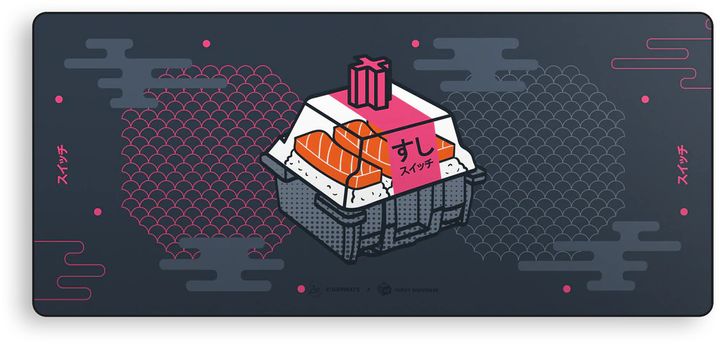 Sushi Switch Deskmat pink