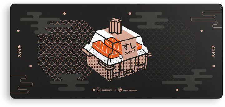 Sushi Switch Deskmat red
