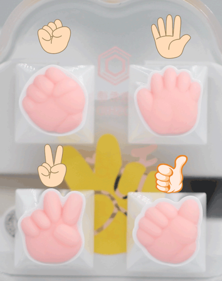 Rock Paper Scissors Artisan Keycap