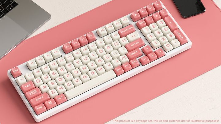 Akko Sakura Bear Keycap Set