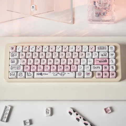 Polka Dog MOA PBT Keycap