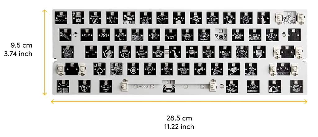 Wooting 60HE+ module PCB Keyboard