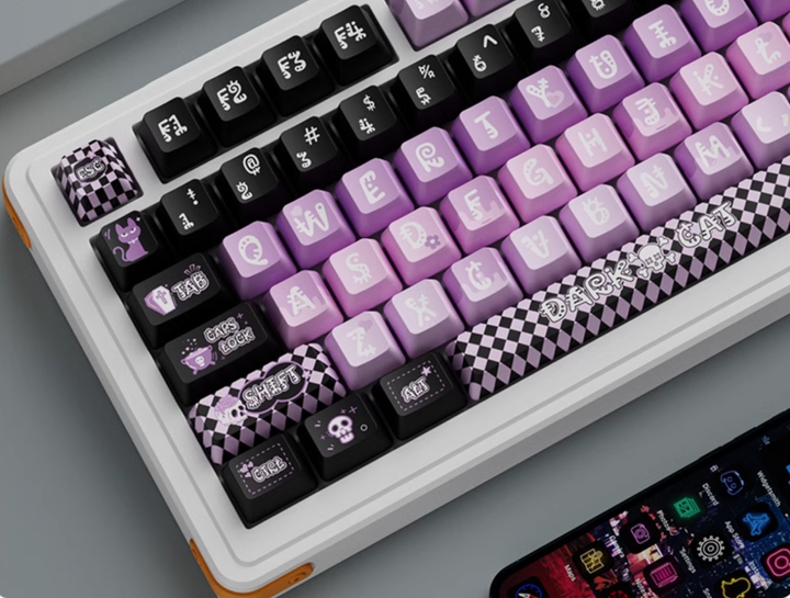 Goth Cat Cherry PBT Keycap