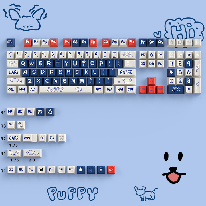 Paw Print Cherry PBT Keycap