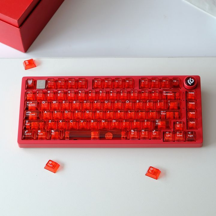 Red Clear Crystal Translucent Cherry Keycap