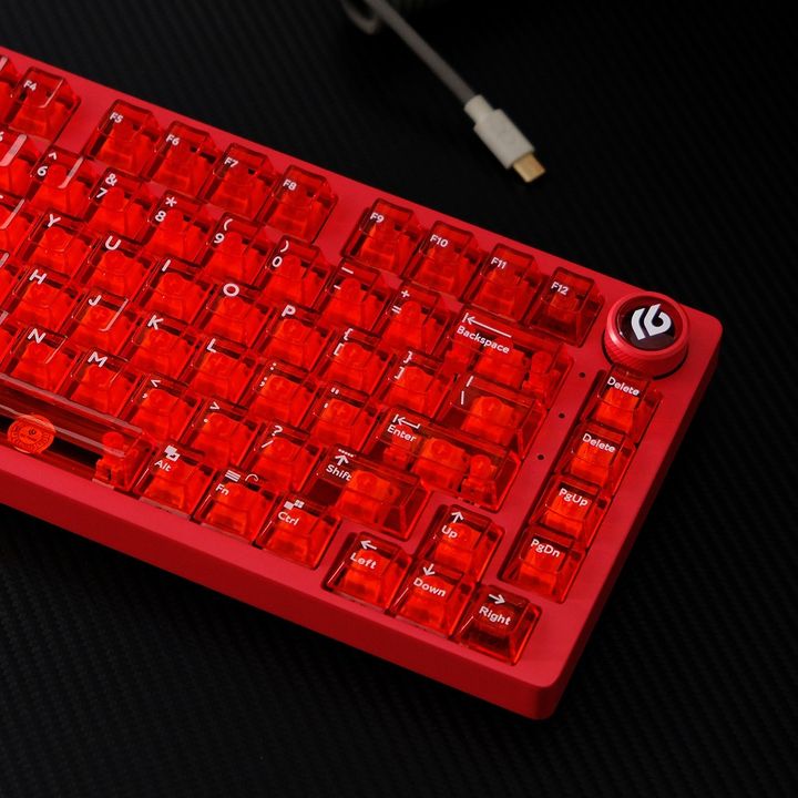 Red Clear Crystal Translucent Cherry Keycap