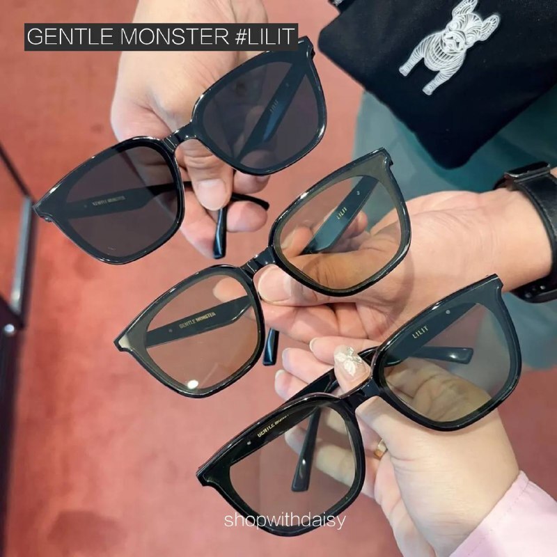 [美品］ GENTLE MONSTER LILIT Gentle Monster Lilit 01 Curved Square Sunglasses | Black