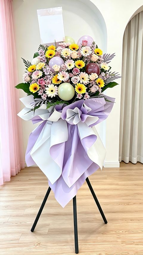 Lavender Opening Flower Stand