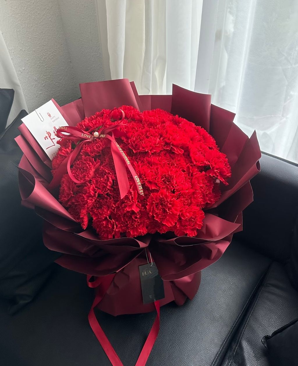 52 Red Carnation Bouquet
