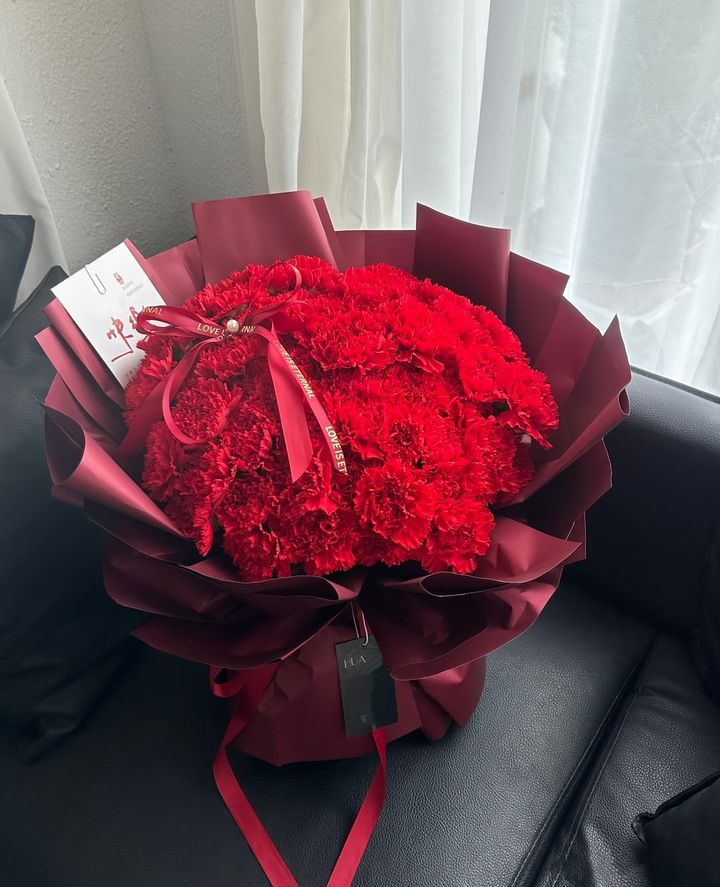 52 Red Carnation Bouquet