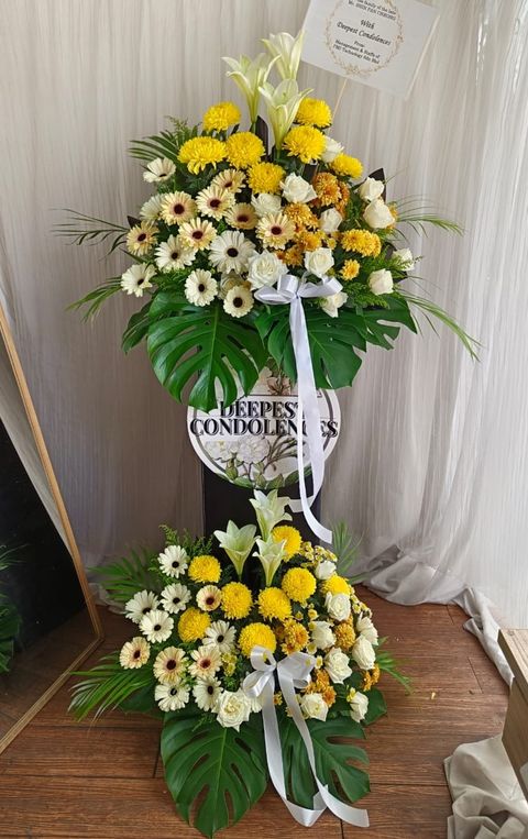 2 Tier Condolences Flower Stand 08